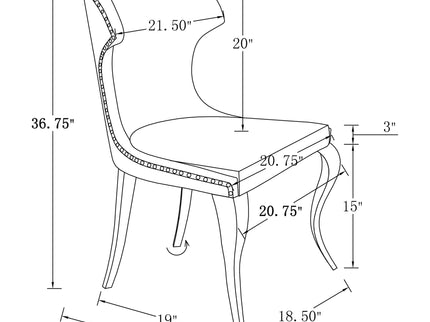 Daphne - Upholstered Dining Side Chair (Set of 2)