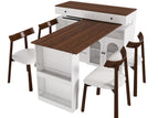 White / 5 Pc. Table, 4 Chairs