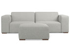 Gray / 2 Seater Sectional Sofa With Ottoman