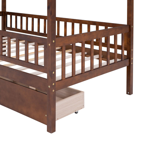 House Bed With 2 Drawers
