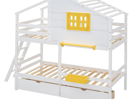 Bunk Bed With Playhouse Roof And Window
