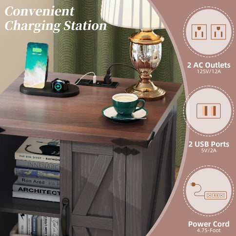 Nightstand With Adjustable Shelf