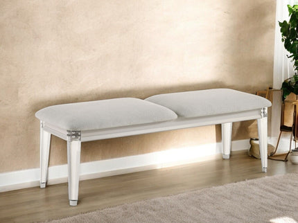 Laveda - Boucle Bench - Light Gray / White