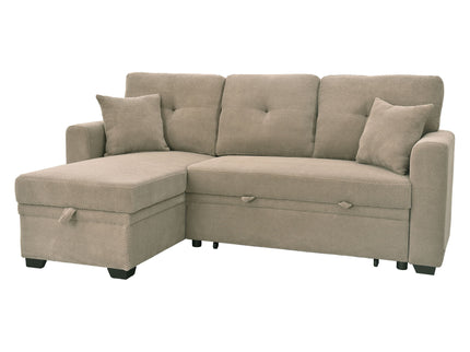 Sleeper Sectional With Pull Out Bed, Reversible Chaise
