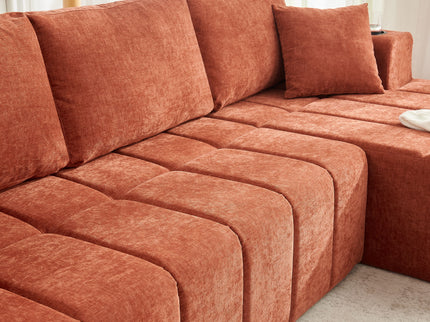 L - Shaped Sectional Sofa With Cup Holders & Side Pockets