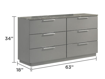 Elara - Dresser With Spacious Drawers - Gray