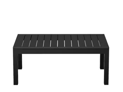All Weather Slatted Outdoor Coffee Table For Garden - Black