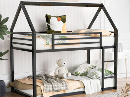 House Bunk Bed With Built In Ladder