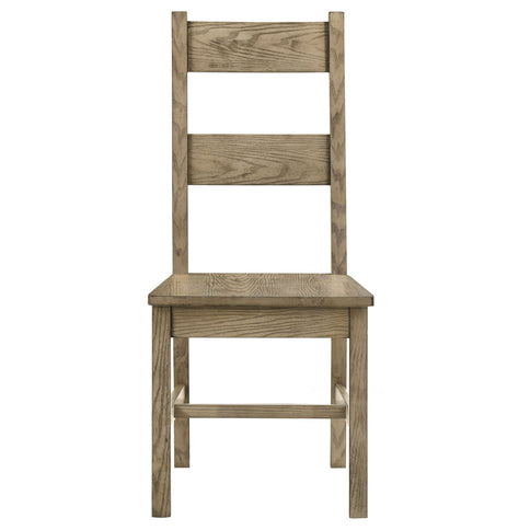 Cressley - 5 Piece Dining Set With Ladder Back Chairs - Light Oak