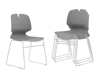 Modern Stacked Office Chairs (Set of 4)