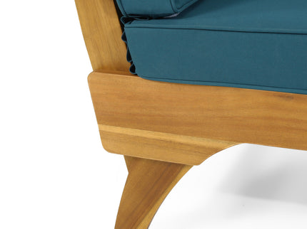 Outdoor Acacia Wood Expandable Daybed With Cushions