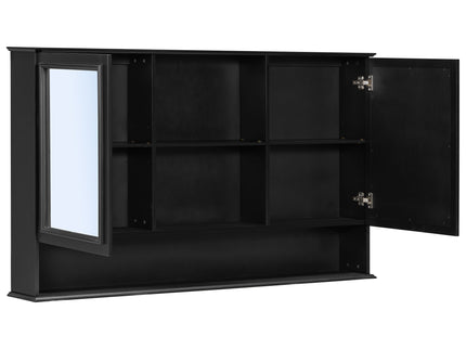 Double Sink Bathroom Vanity Set With Wall Mount Mirror Cabinet