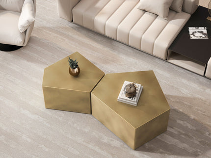 Irregular Pentagon Nesting Coffee Table Set