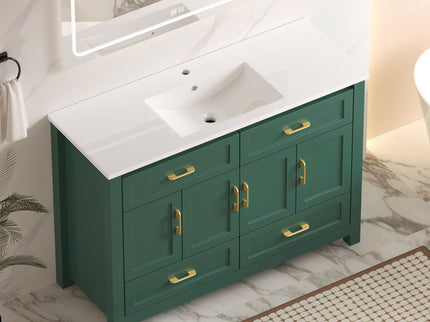 Bathroom Vanity With Sink Combo, 4 Soft Close Doors And 4 Drawers
