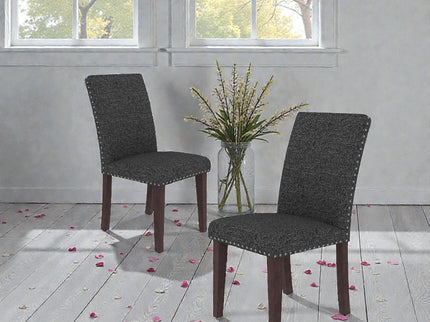 Upholstered Dining Chair With High Back Design (Set of 2)