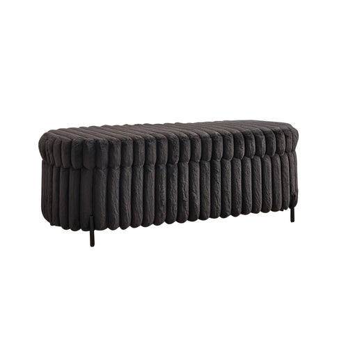 Flip Top Storage Bench With Metal Legs