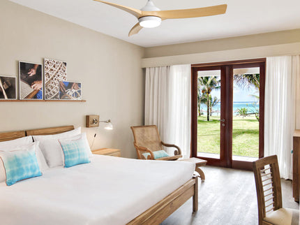 52" Ceiling Fan & 18W LED Light And Remote Control, DC Motor For Bedroom - White