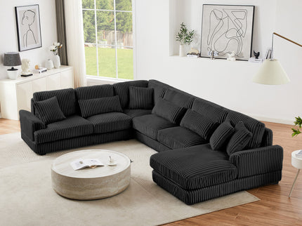 Oversized Sectional Sofa U - Shaped Sofa Couch Modern Sofa Upholstered In Soft With A Chaise Lounge For Living Room