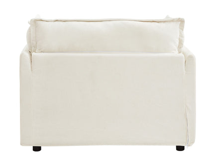 Modern Armchair Sofa With Movable Ottoman
