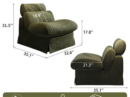 Accent Chair, Soft Medium Firm Upholstery For Living Room