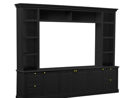 All-In-One TV Stand With Bookcase For TVs Up To 70"