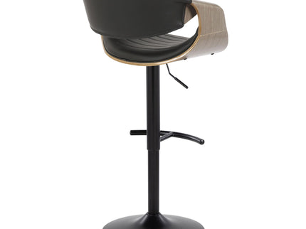 Symphony - Mid Century Modern Adjustable Barstool With Swivel With Rounded T Footrest (Set of 2)
