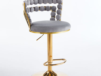 Modern Bar Chair With Iron Tube Legs, Soft Cushions And Comfortable Backrest (Set of 2)