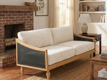 Loveseat Sofa With Armrests - Black