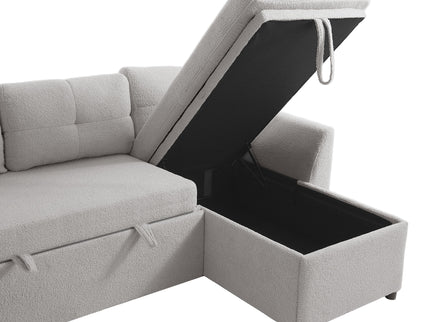 U-Shaped Sectional Sofa Bed With Storage And USB Ports