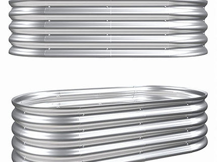 Heavy Duty Galvanized Raised Garden Bed Kit For Vegetables, Flowers & Herbs