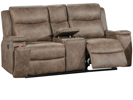 Modern Manual Motion Living Room Set With Hidden Cup Holders