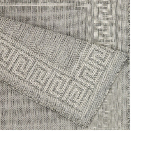 Sunshine - 5'3" X 7'3" Indoor, Outdoor, Area Rug Polypropylene - Silver