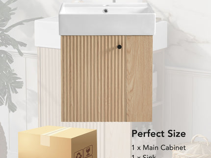 Modern Floating Bathroom Vanity With Ceramic Basin Perfect For Small Bathrooms