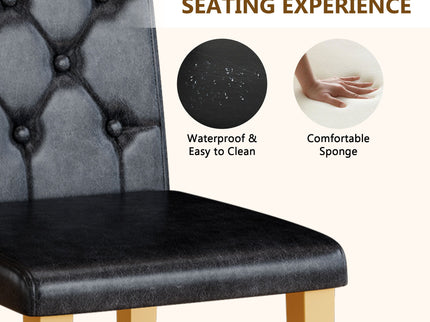 Dining Chairs With Ergonomic Buckle Backrest Comfort