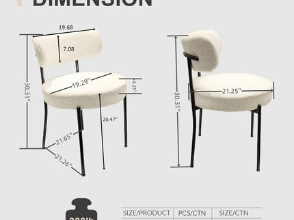 Mid-Century Modern Dining Chair With Curved Backrest