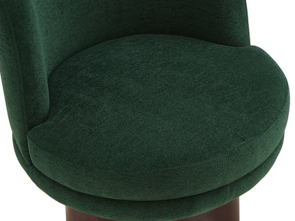 Round Swivel Accent Chair With Ergonomic Backrest For Living Room