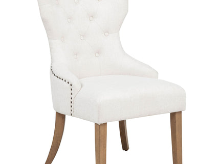 Tufted Dining Chair With Button Tufting And Nailhead Trim
