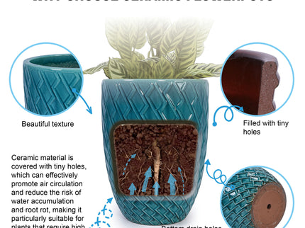 Ceramic Flowerpot, Planter For Patio, Garden, Windowsill