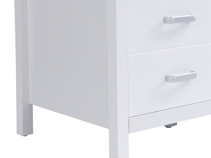 46.5" Modern Bathroom Vanity Cabinet Only, Soft Close Door & 6 Drawers - White