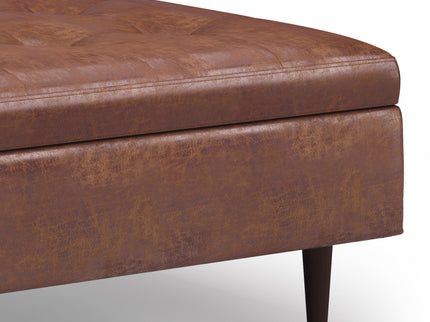Shay - Large Square Coffee Table Storage Ottoman Mid-Century Style