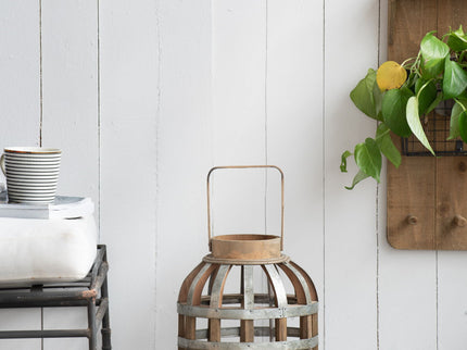 Decorative Lantern With Handle, Wooden Lantern For Indoor Outdoor, Home Garden Wedding