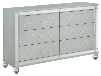 Arabesque - 6 Drawer Dresser - Silver