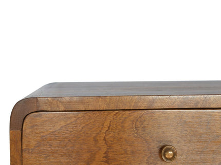 Curved Wall Mounted Bedside Nightstand