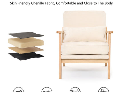 Living Room Chair With Lumbar Pillow