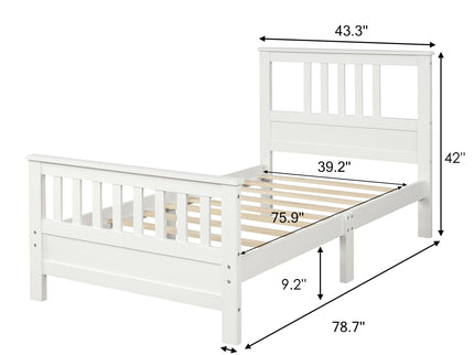 Platform Bed With Paneled Headboard And Footboard