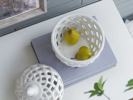 Ballas - Bird Lidded Jar - White
