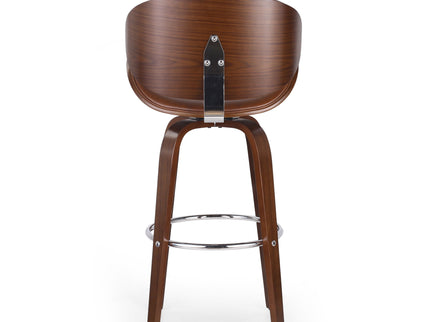 Lumos - Mid Century Modern Upholstered Swivel Barstool