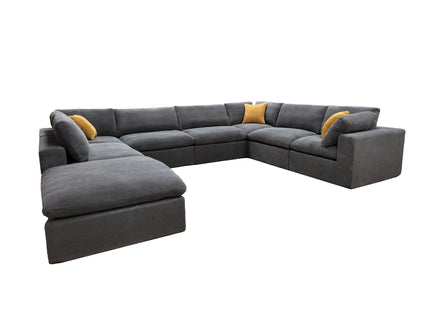 Custom Configuration Modular Sectional & Toss Pillows
