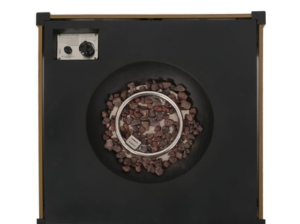 Rustic Style Outdoor Square Propane Fire Pit, 40, 000 Btu