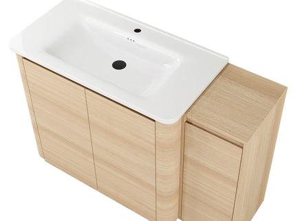 Freestanding Bathroom Vanity With Sink, 1 Small Storage Cabinet, Soft Close Door